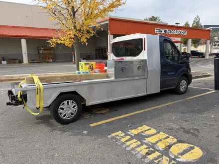 Ford Transit, home-built flatbed